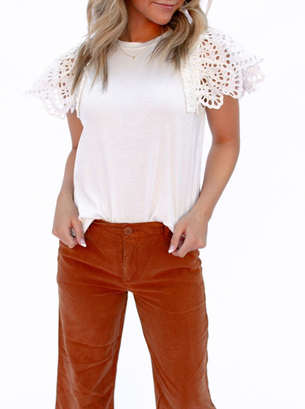 The Zoey Flutter Sleeve Top