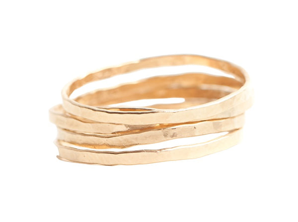 Sabina Gold Hammered Ring