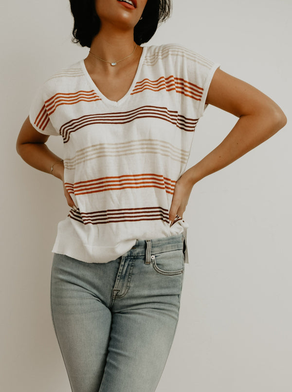 The Meredith V Neck Knit Top