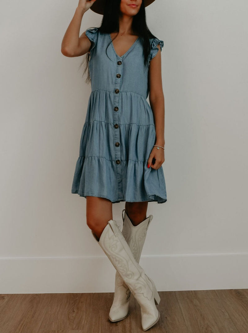 Kelly Chambray Mini Dress