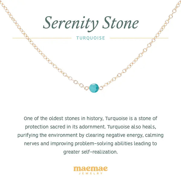 maemae Crystal Healing Turquoise Serenity Stone Necklace