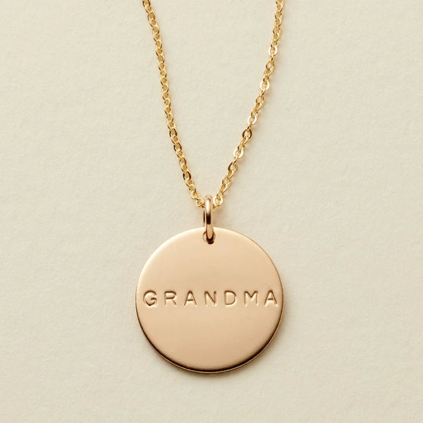 Made By Mary Grandma Disc Necklace