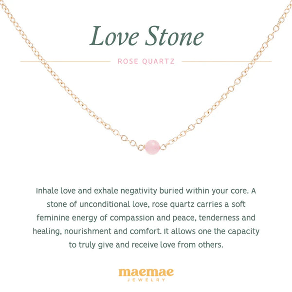 maemae Crystal Healing Love Stone Necklace