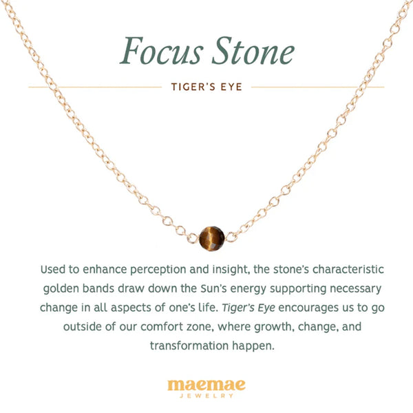 maemae Crystal Healing Focus Stone Necklace