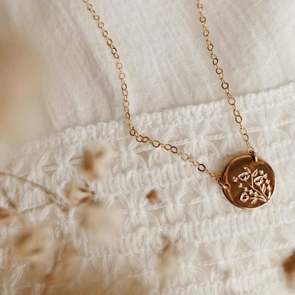 Made By Mary Wild Blooms Mini Zola Disc Necklace