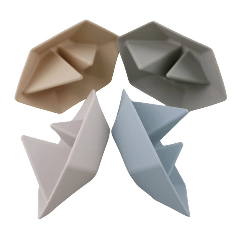 ali+oli Floating Boat Bath Toy Set 4-pc Soft Food Grade Silicone