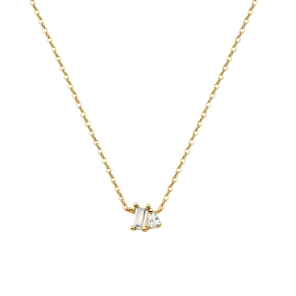 Made By Mary Toi Et Moi necklace – open circle pendant featuring two linked gold vermeil discs, minimalist everyday layering piece.
