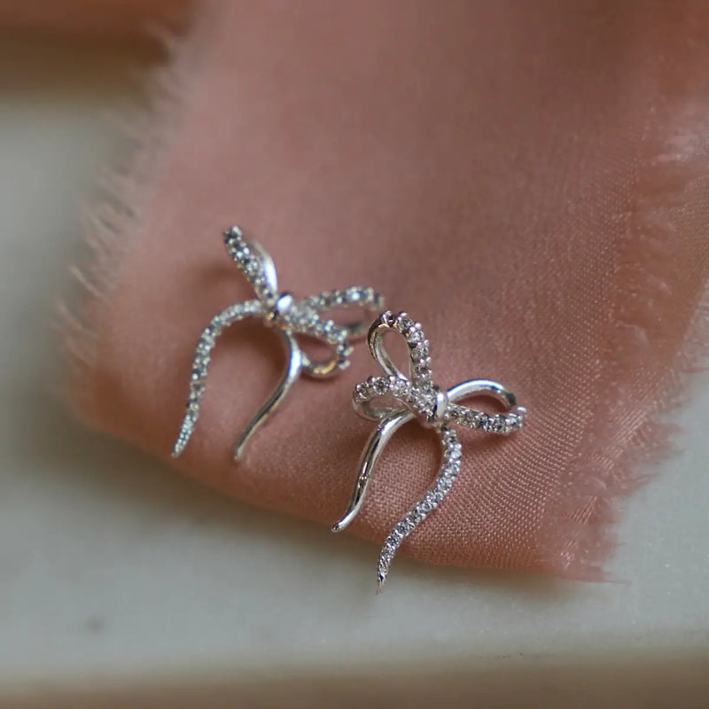 Katie Waltman Cz Bow Studs
