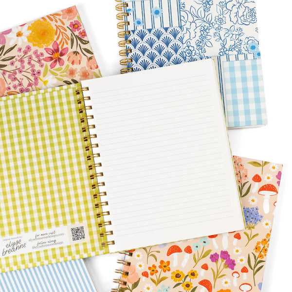 Elyse Breanne Design 7x9 Hardcover Spiral Notebook