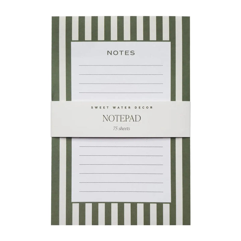 Sweet Water Decor notepad. This comes in striped stylish tear-off to-do list and daily planner pad for home, office, or gifting.