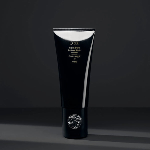Oribe Gel Sérum Radiance Magic and Hold – lightweight gold-flecked gel-serum fusion for flexible hold, heat protection, radiant shine and frizz control.