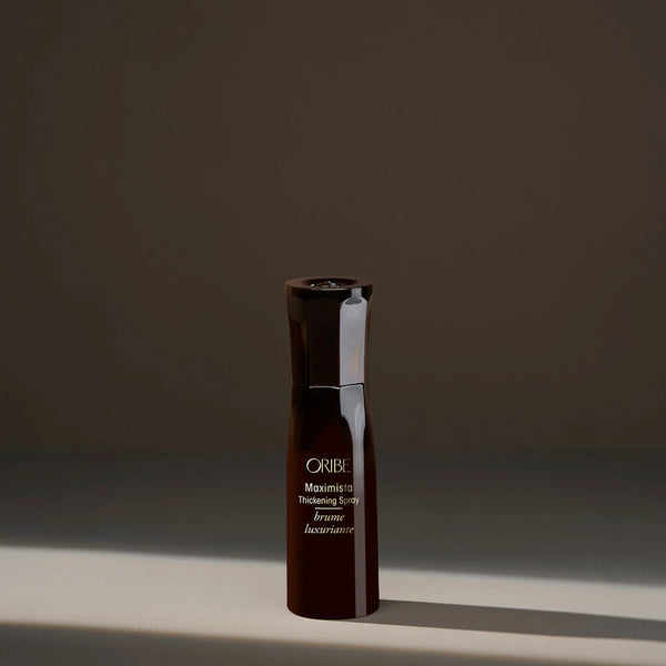 Oribe Travel Size Maximista Thickening Spray – lightweight thermal-protective volumizing mist for fine hair, builds root lift and thickness with medium hold.