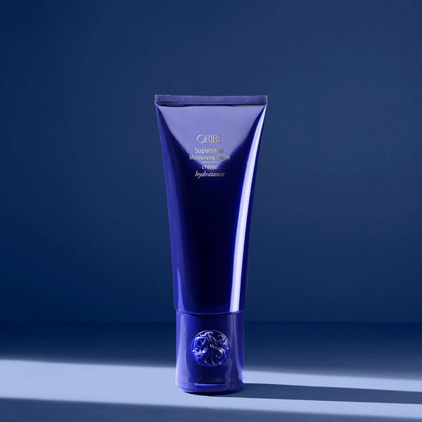Oribe Supershine Moisturizing Cream in full-size luxe tube — a rich, leave-in styling cream that deeply hydrates, smooths frizz, and adds high-gloss shine to coarse, dry, or thick hair.