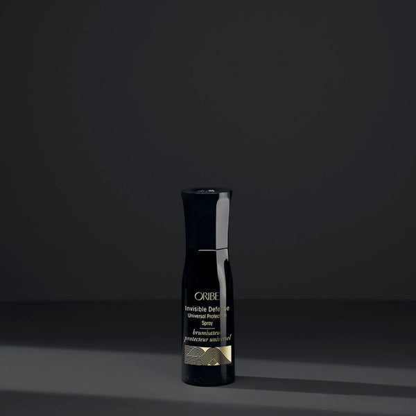 Oribe Invisible Defense Universal Protection Spray – weightless mist that shields hair from heat up to 450 °F, UV rays and pollution while adding lightweight moisture and reducing frizz.