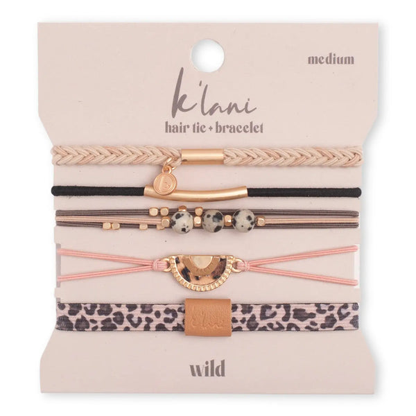 K'lani Hair Tie & Bracelet- Wild