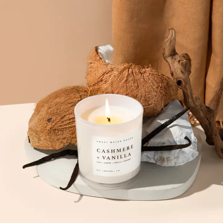 Sweet Water Decor Cashmere and Vanilla 11 oz Candle