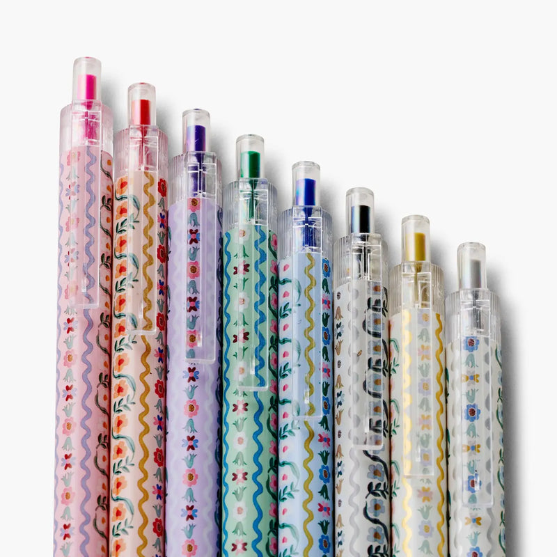 Rifle Paper Co. Delphine Gel Pen Set of 8