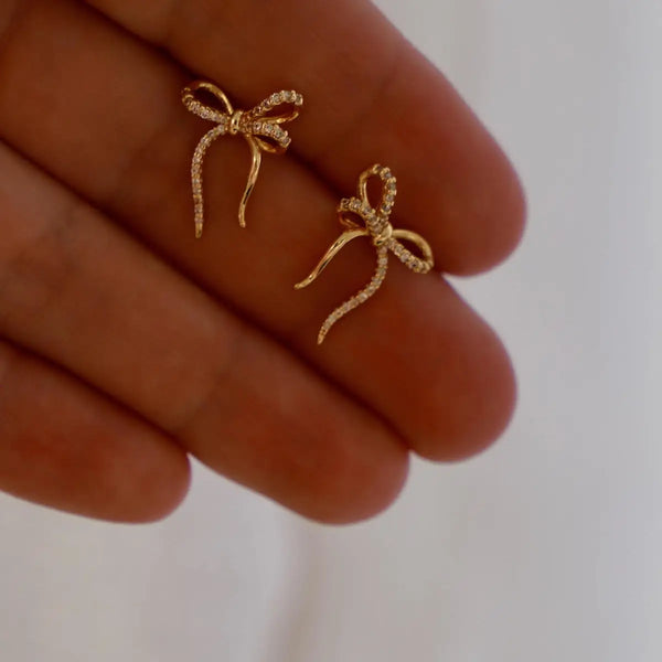 Katie Waltman Cz Bow Studs