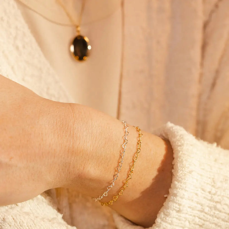 Made By Mary Heart Chain Bracelet