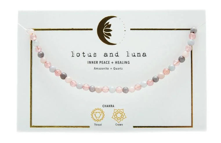 Lotus & Luna 4mm Healing Necklace