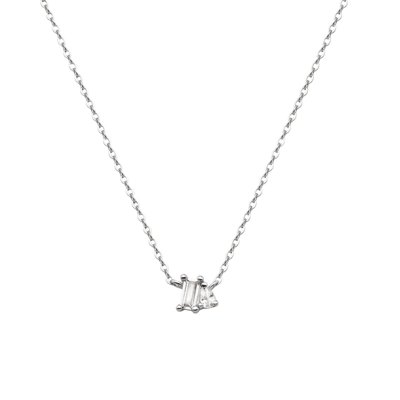 Made By Mary Toi Et Moi necklace – open circle pendant featuring two linked silver discs, minimalist everyday layering piece.