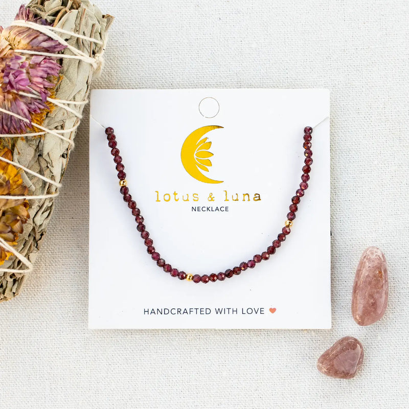 Lotus & Luna 3mm Healing Necklace