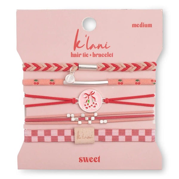 K'lani Hair Tie & Bracelet- Sweet