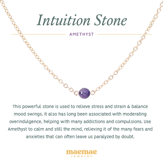 maemae Amethyst Intuition Stone Necklace