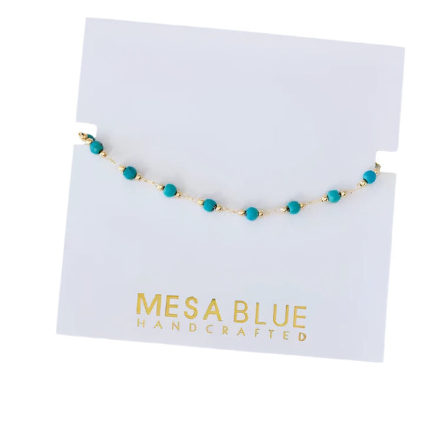 Mesa Blue Dainty Turquoise Beaded Bracelet