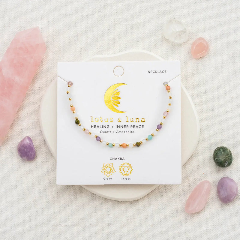 Lotus & Luna 3mm Healing Necklace