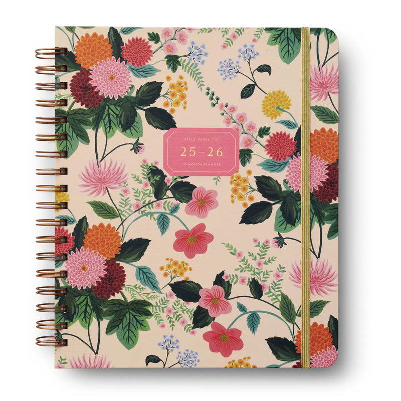 Rifle Paper Co. 2026 Dahlia 17-Month Academic Hardcover Spiral Planner