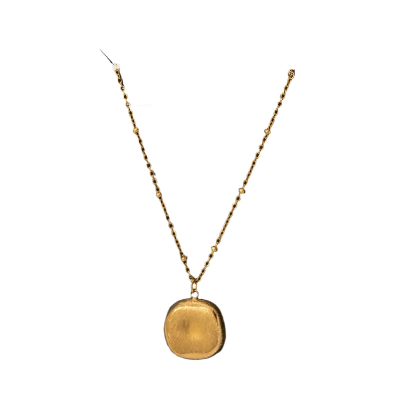 A very versatile Stainless Steel Medallion Pendant Necklace. It is a Timeless and durable medallion pendant crafted from high-quality stainless steel. Features a sleek, polished design perfect for layering or wearing alone.