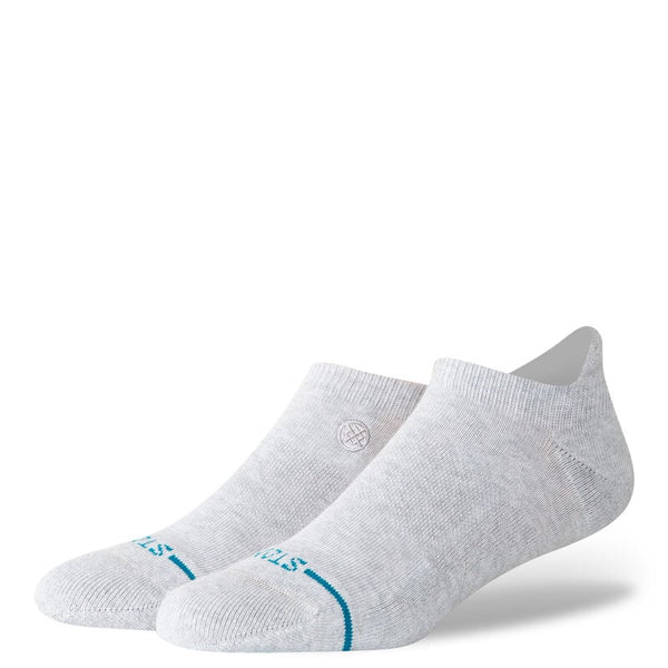 Stance Icon Casual Tab Socks in Heatherstone — low-cut tab socks with soft combed cotton, light cushioning, and a neutral heathered stone color, designed for everyday comfort with a hidden fit and minimal look.