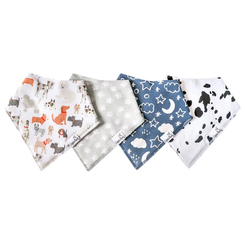 Copper Pearl Baby Bandana Bibs 4 pack