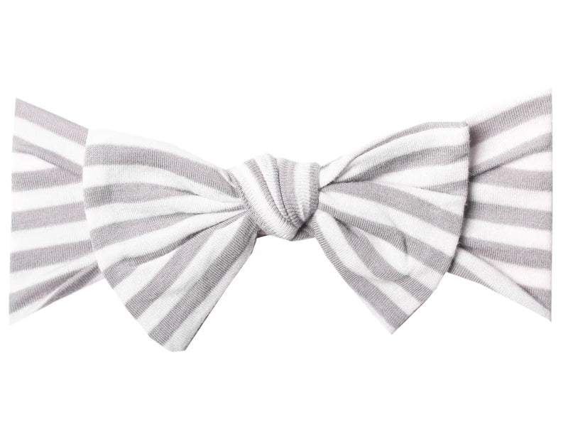 Copper Pearl Knit Headband Bow