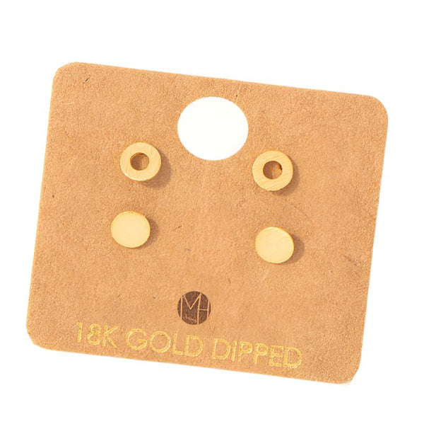 Mini Circle Stud Earrings Set