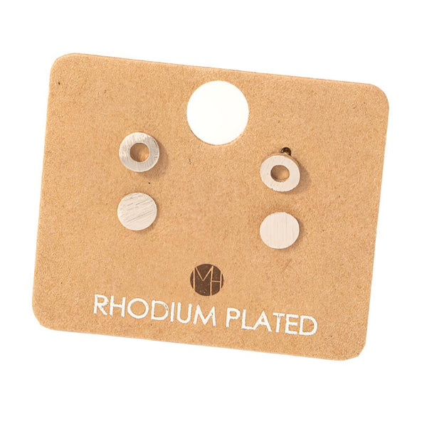 Mini Circle Stud Earrings Set