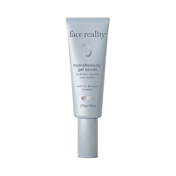 Face Reality hydraRemedy Gel Serum with Tri-Recovery Complex for hydration, repair, and soothing sensitive skin, 1.7 fl oz.