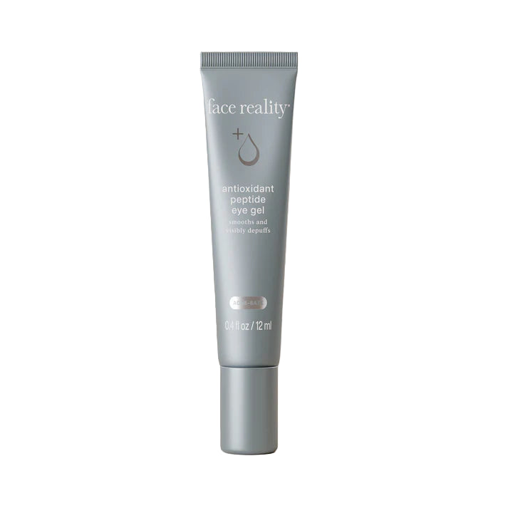 Face Reality Antioxidant Peptide Eye Gel lightweight treatment that smooths fine lines, reduces puffiness and hydrates delicate under-eye skin.