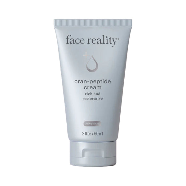 Face Reality Cran-Peptide Cream for acne-prone skin, rich peptide moisturizer that hydrates and restores barrier function.