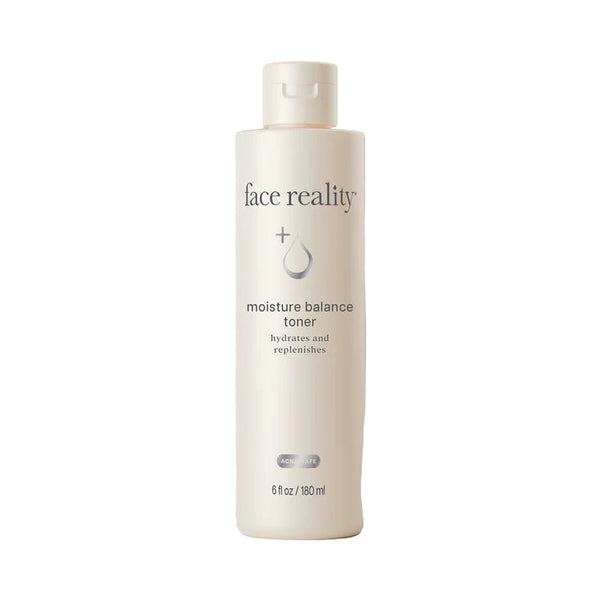 Face Reality Moisture Balance Toner – hydrating and replenishing toner for dry, dehydrated, or acne-prone skin.