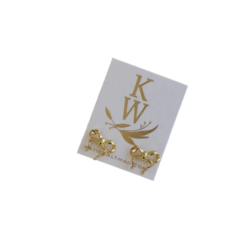 Katie Waltman Golden Bow Studs