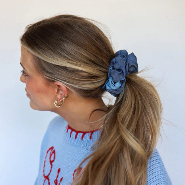 KAXI GRANDPA DENIM MIDI SCRUNCHIE