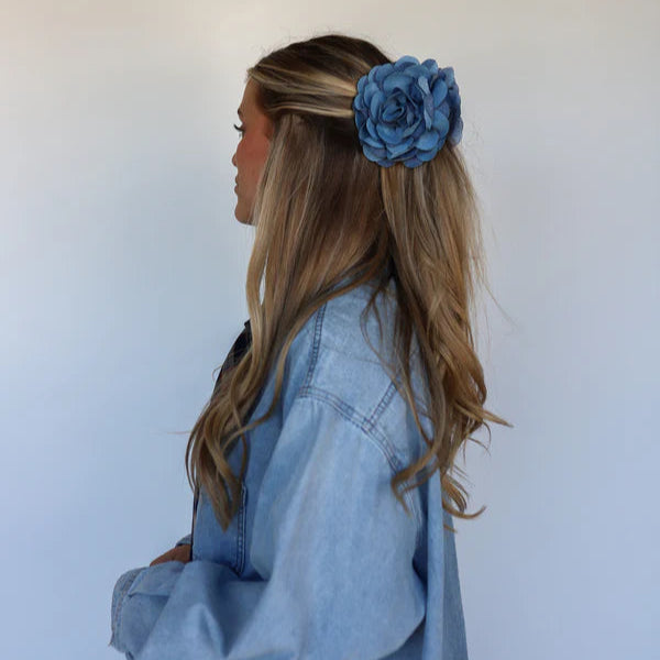 KAXI GRANDPA DENIM FLOWER CLAW