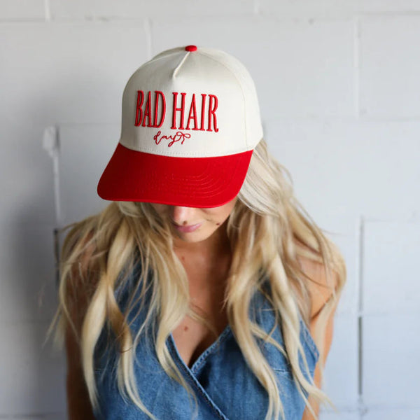 KAXI Bad Hair Day Trucker Hat- Red