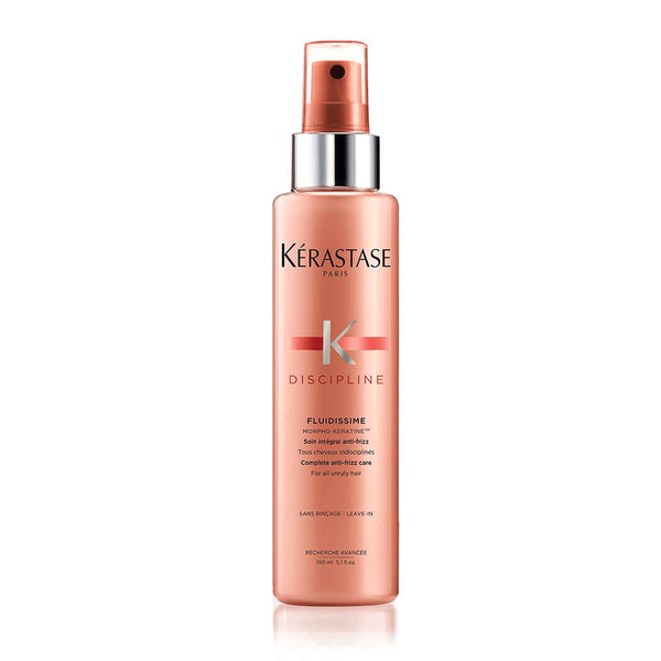 Kérastase Fluidissime Thermique heat protectant spray for frizz-free, smooth hair. A lightweight, keratin-infused heat protecting thermal spray will be a gamechanger for frizzy hair. 