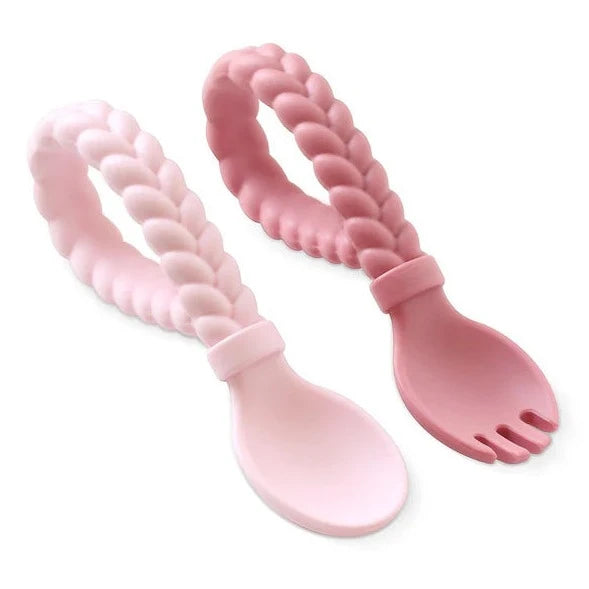 Itzy Ritzy Sweetie Spoons™ - Silicone Baby Fork + Spoon Set