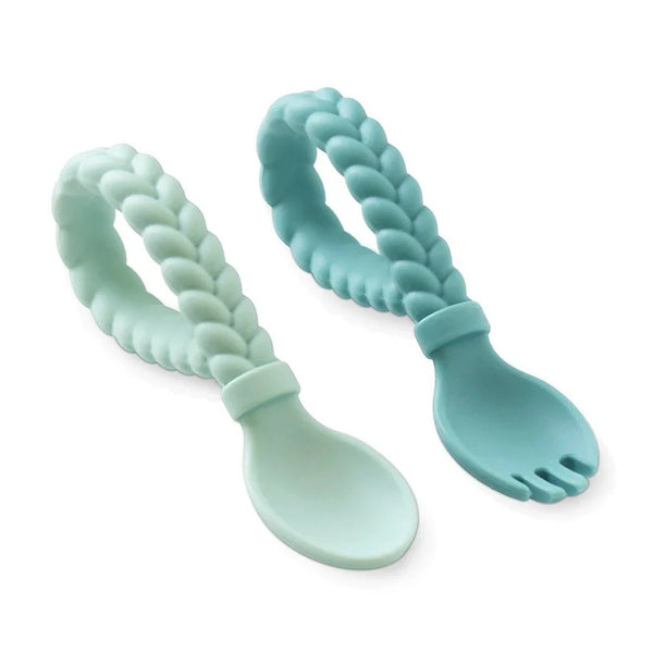 Itzy Ritzy Sweetie Spoons™ - Silicone Baby Fork + Spoon Set