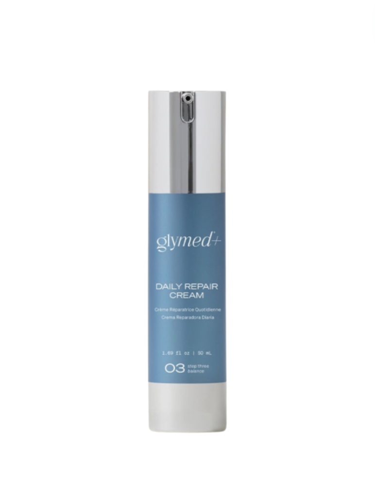 This is a lightweight, but deeply hydrating moisturizer. It also contains properties that fight off bacteria. From GlyMed Plus Daily Repair Cream. It is Nourishing Moisturizer for Skin Repair, Hydration, and Anti-Aging Benefits. 