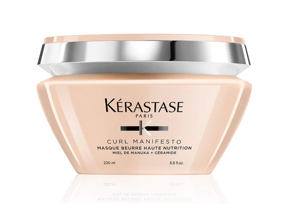 Kérastase Curl Manifesto mask for deeply conditioning and revitalizing dry curls. Instantly nourishes the hair to give soft, frizz-free curls. 